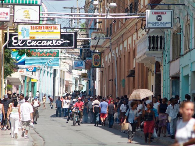 Enramada street, Santiago de Cuba city