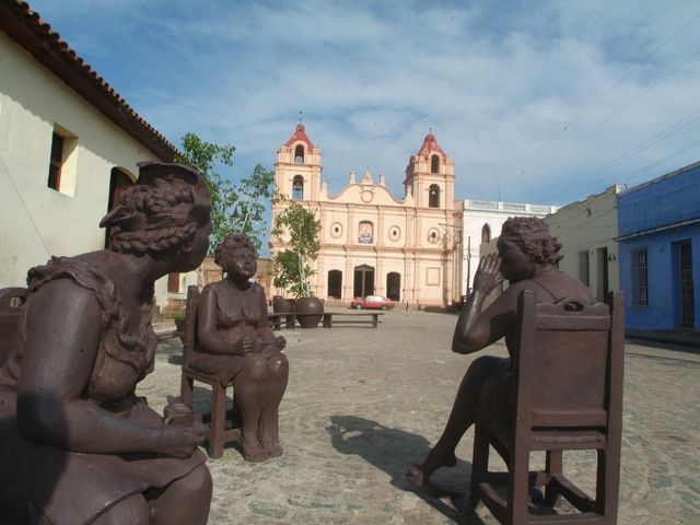 Church of Cristo and Del Carmen square panoramic view, Camagüey city