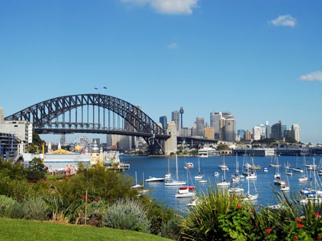 Sydney Harbour Bridge panoramic view, Sydney, Australia.
