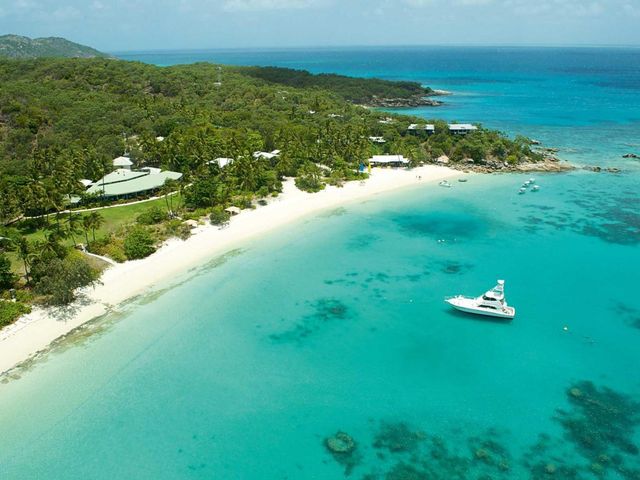 Lizard Island aereal panoramic view, Queensland, Australia.