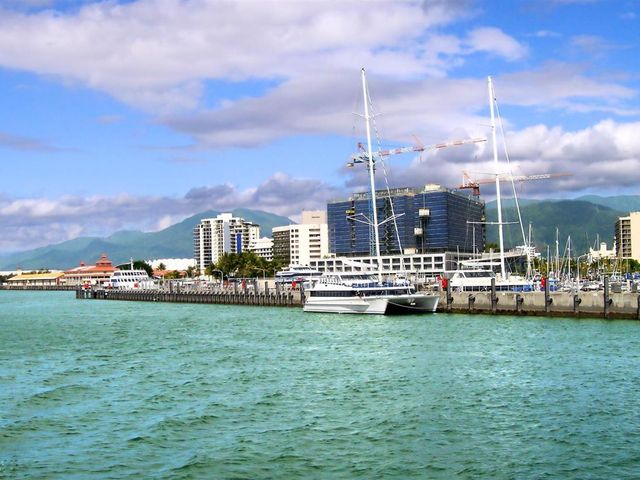 Port of Cairns city panoramic view, Queensland, Australia.