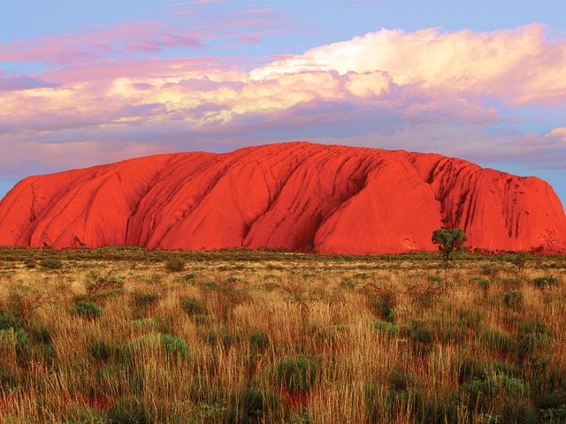 AYERS ROCK (Uluru-Kata Tjuta National Park) panoramic view, Australia.