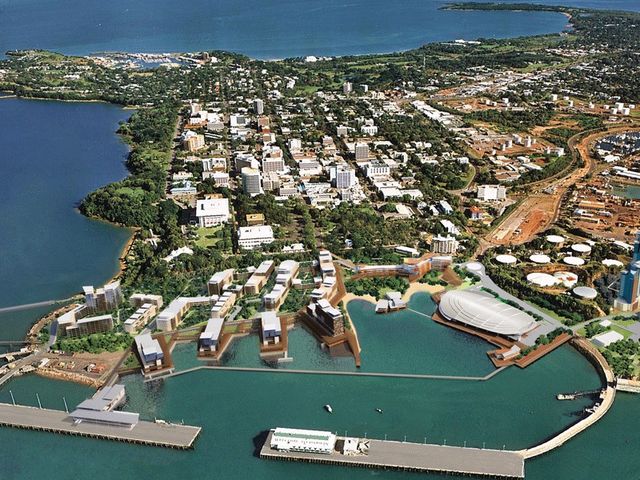 Darwin city aereal panoramic view, Northern Territory of Australia.