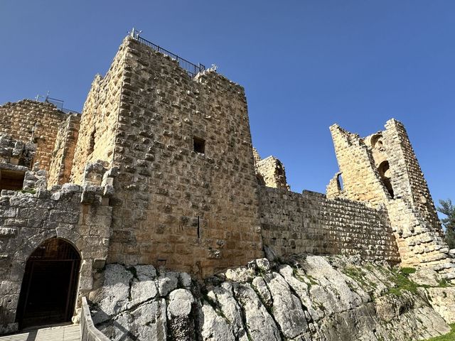 Ajloun Castle panoramic view, a 12th-century Muslim castle, Jordan. 
