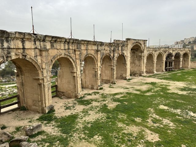 The Roman Ruins of Jordan's Jerash panoramic view, Jerash, Jordan. 