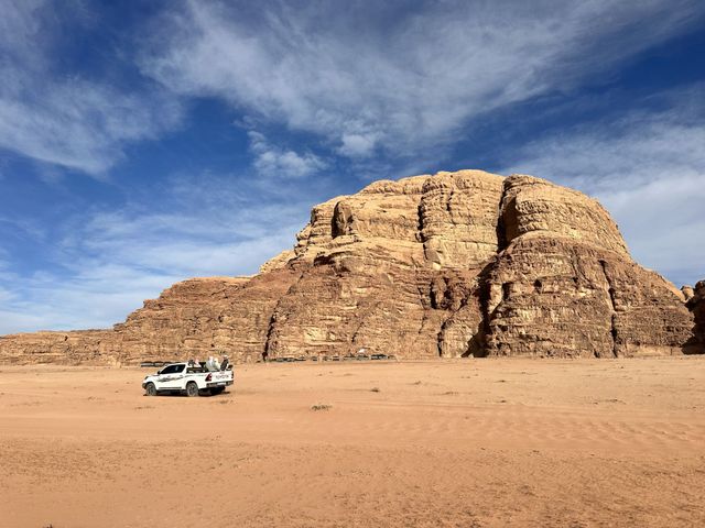 Wadi Rum Protected Area panoramic view, Jordan. 