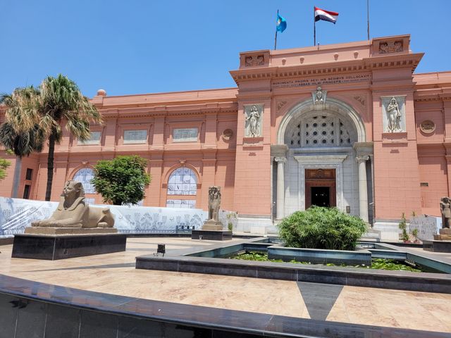 Egyptian Museum Cairo panoramic view, has the largest collection of Pharaonic antiquities in the world, Egypt