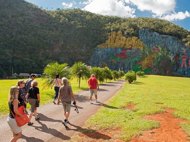 The Prehistory Mural panoramic view, Viñales Valley, Pinar del Río, Cuba.