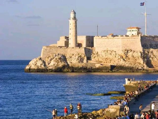 Los Tres Reyes del Morro Castle panoramic view, Old Havana, Havana, Cuba.