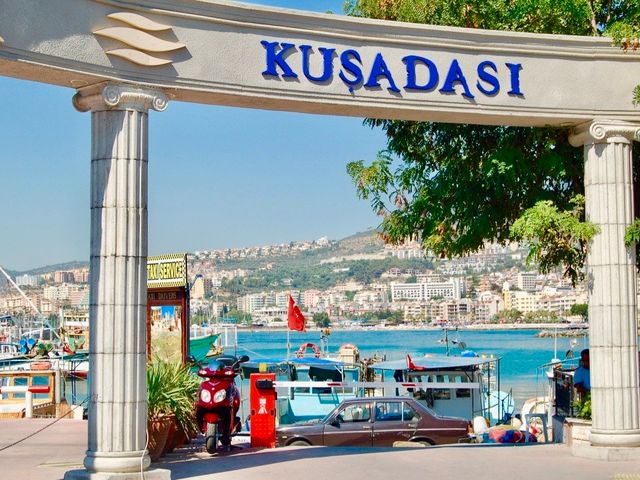 Kusadasi city panoramic view, Mediterranean Region, Turkey.