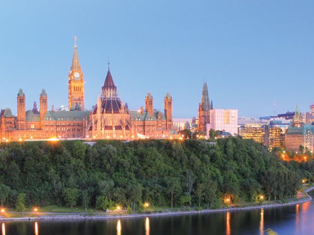 The Ottawa Parliament Hill panoramic view, OTTAWA, Ontario province, Canada.