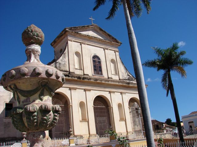 The Iglesia de la Santísima Trinidad Church panoramic view, Trinidad Old City, Sanctí Spíritus, Cuba.