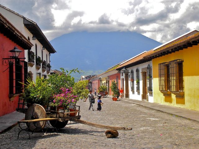 Antigua Guatemala old city panoramic view, Guatemala