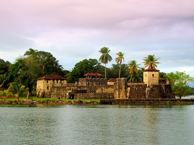 Castillo de San Felipe panoramic view, Río Dulce, Guatemala