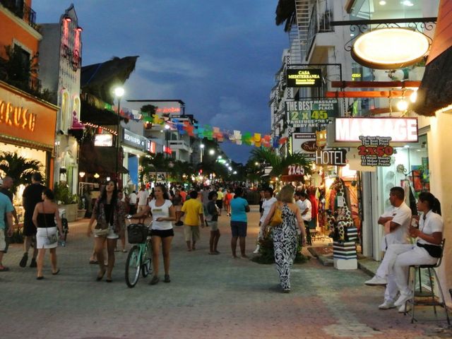 5th avenue panoramic view, Playa del Carmén city, México