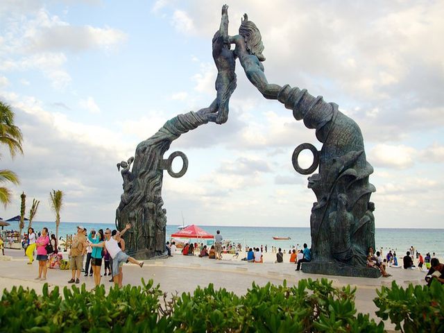 Playa del Carmén beach panoramic view, México