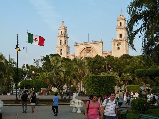Cathedral of Mérida panoramic view, México
