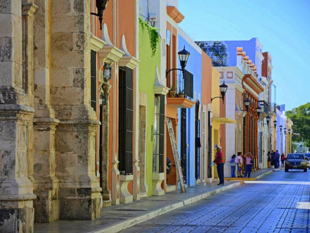 San Francisco de Campeche city panoramic view, México