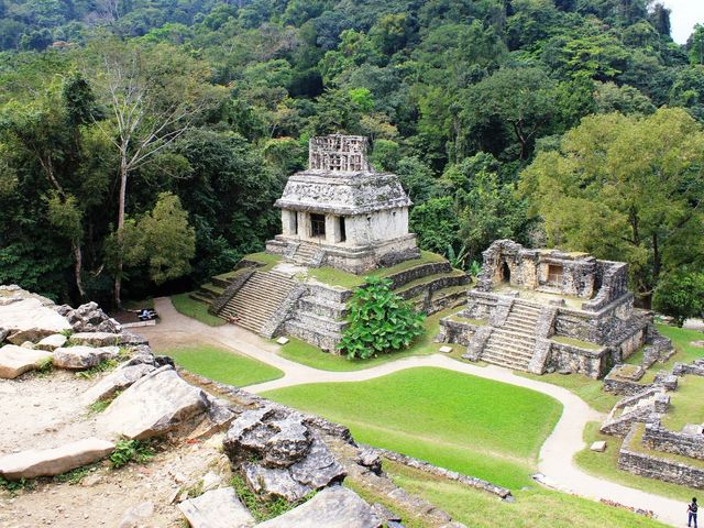 The Palenque ruins panoramic view, Mexico