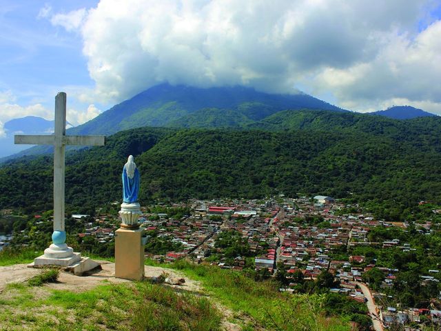 Panajachel aereal panoramic view, Guatemala