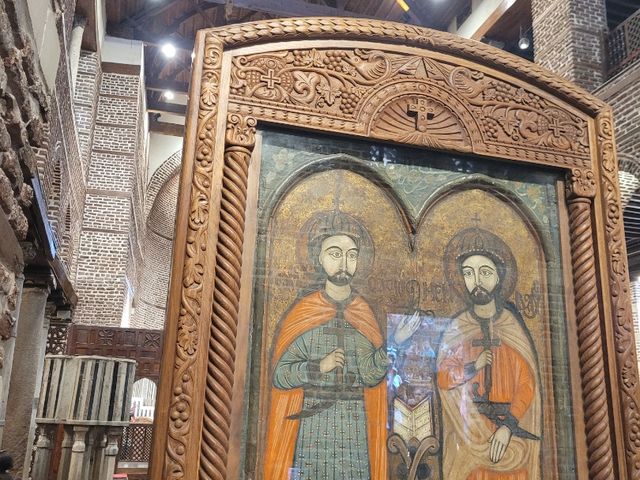 The Church of Saint Sergius (Abu Serga) interior view, Cairo, Egypt.