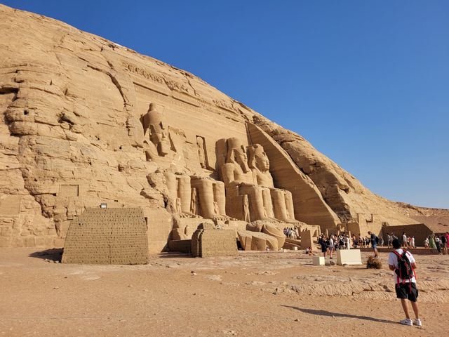 Temple of Abu Simbel panoramic view, Egypt.
