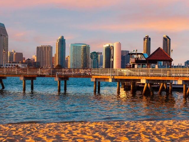 The Bay of San Diego City panoramic view. SAN DIEGO, Texas state, United States of America.