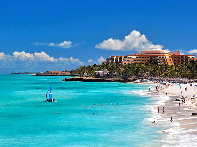 Varadero beach panoramic view, Matanzas, Cuba. TWO DAY MOTORCYCLE TOUR: HAVANA - VARADERO.