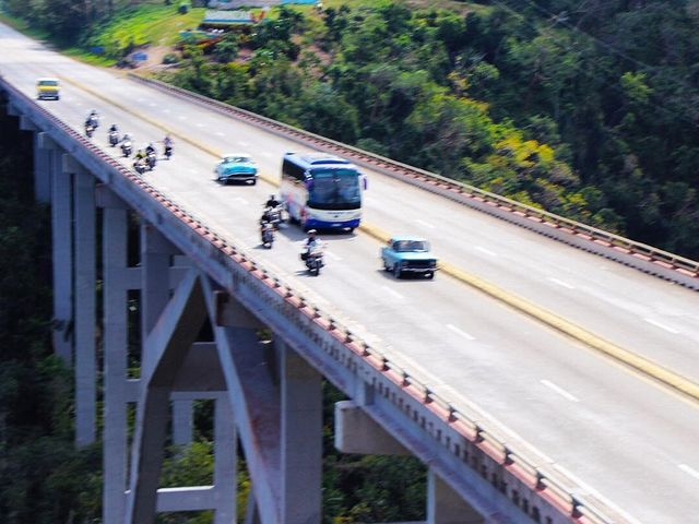Bacunayagua bridge panoramic view, Matanzas, Cuba. TWO DAY MOTORCYCLE TOUR: HAVANA - VARADERO.