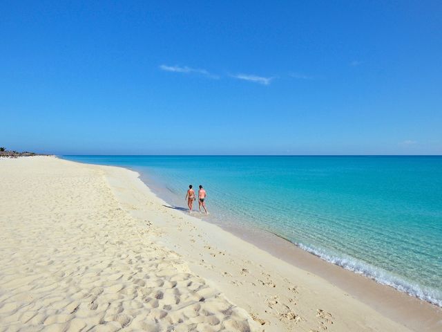 Cayo Santa María beach panoramic view, Cayo Santa María, Jardines del Rey, Villa Clara, Cuba.