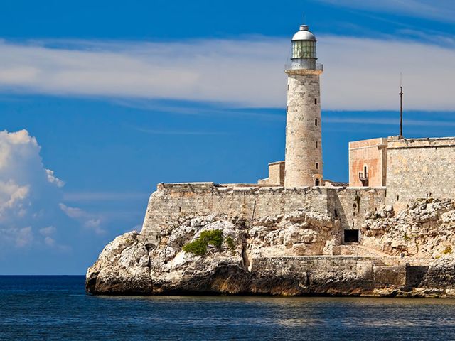 Los Tres Reyes del Morro casttle panoramic view, Old Havana, Havana, Cuba. MOTORCYCLE TOUR FROM HAVANA TO VARADERO.