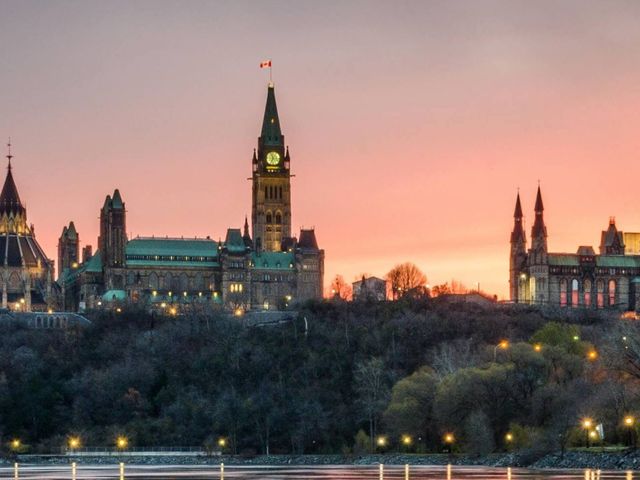 The Ottawa Parliament Hill panoramic view, OTTAWA, Ontario province, Canada.