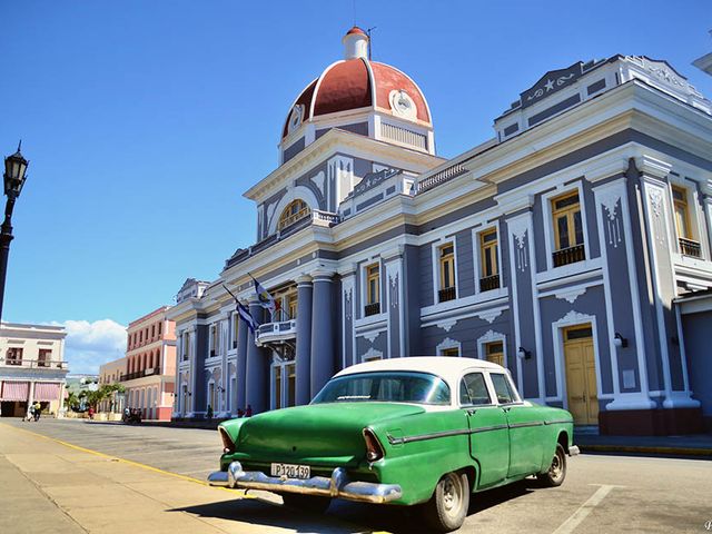 The Goverment Palace panoramic view, Cienfuegos, Cuba.