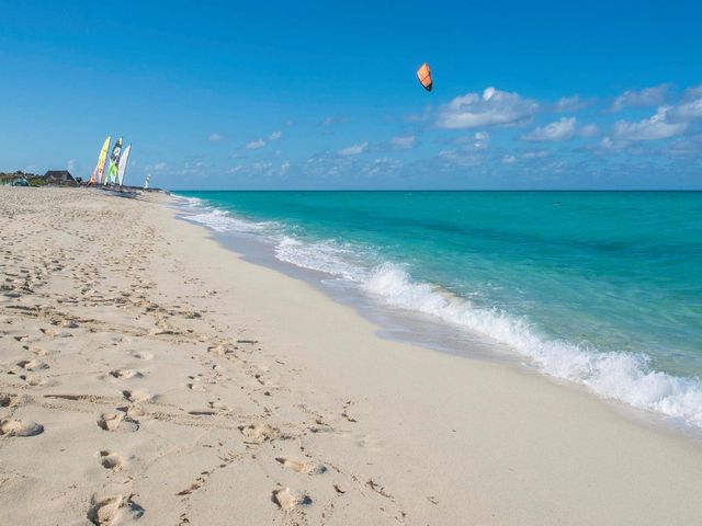 Varadero beach panoramic view, Matanzas, Cuba. MOTORCYCLE TOUR FROM HAVANA TO CIENFUEGOS.