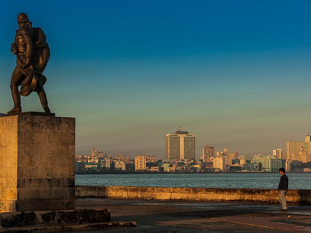 Old Havana and the malecon panoramic view, Havana, Cuba. MOTORCYCLE TOUR FROM HAVANA TO CIENFUEGOS.