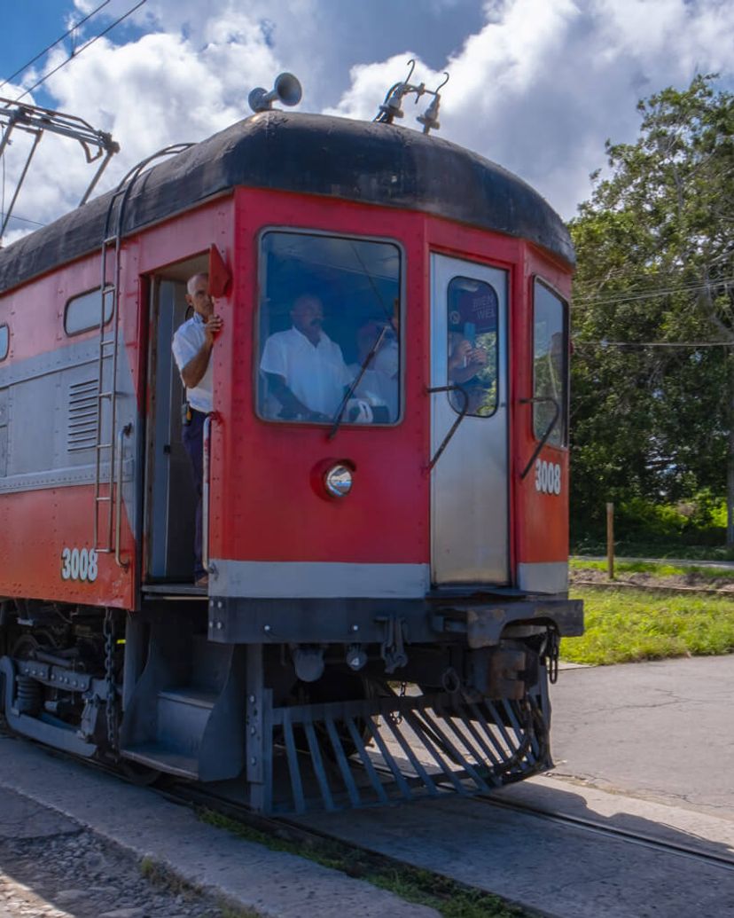 Hershey Train ride from Casablanca in Havana to the old town of Hershey in Mayabeque. Cuba.
