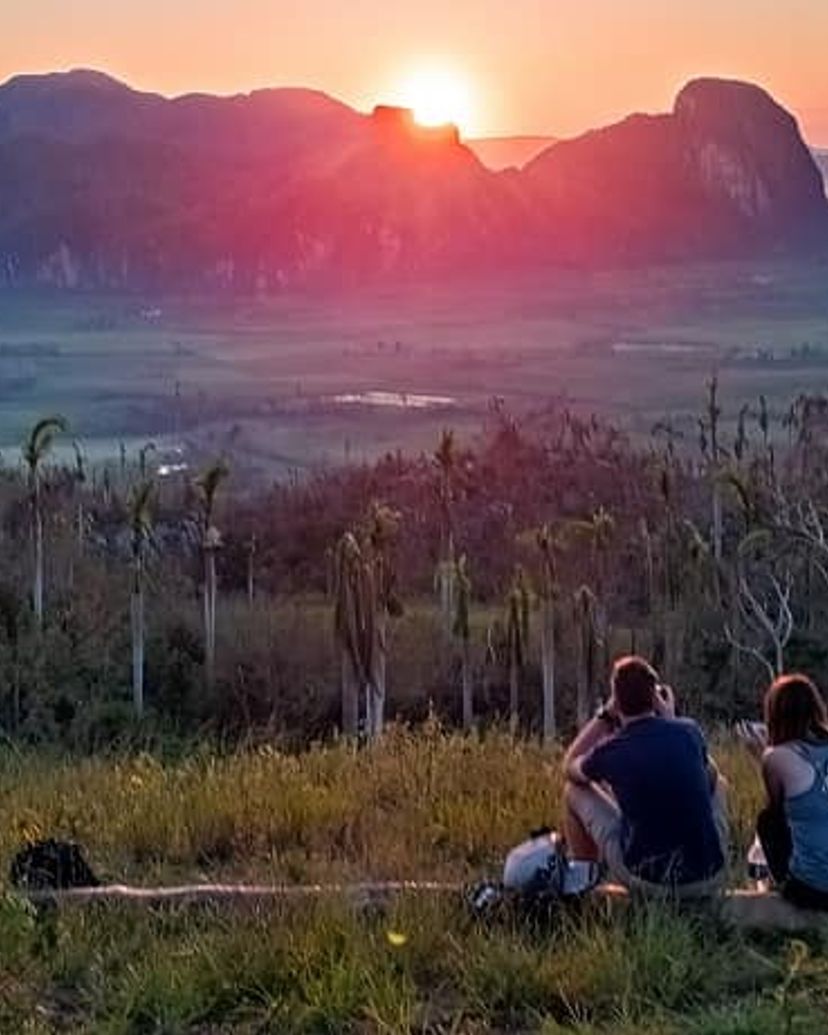 Sunrise hike to the Los Aquaticos, Viñales valley, Pinar del Río, Cuba.