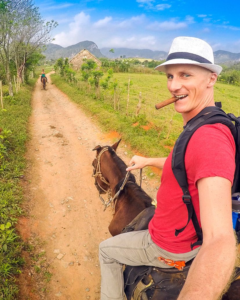 Horseback riding in Viñales valley, Pinar del Río