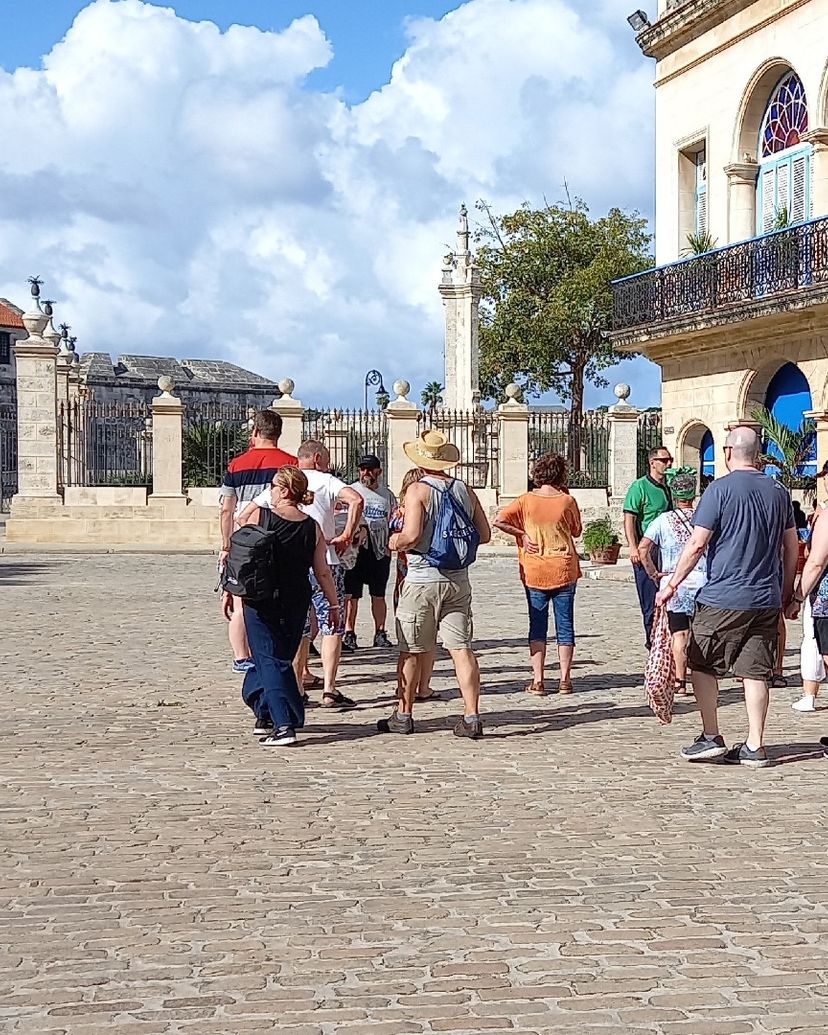 De Armas square panoramic view, Old Havana, Havana, Cuba.