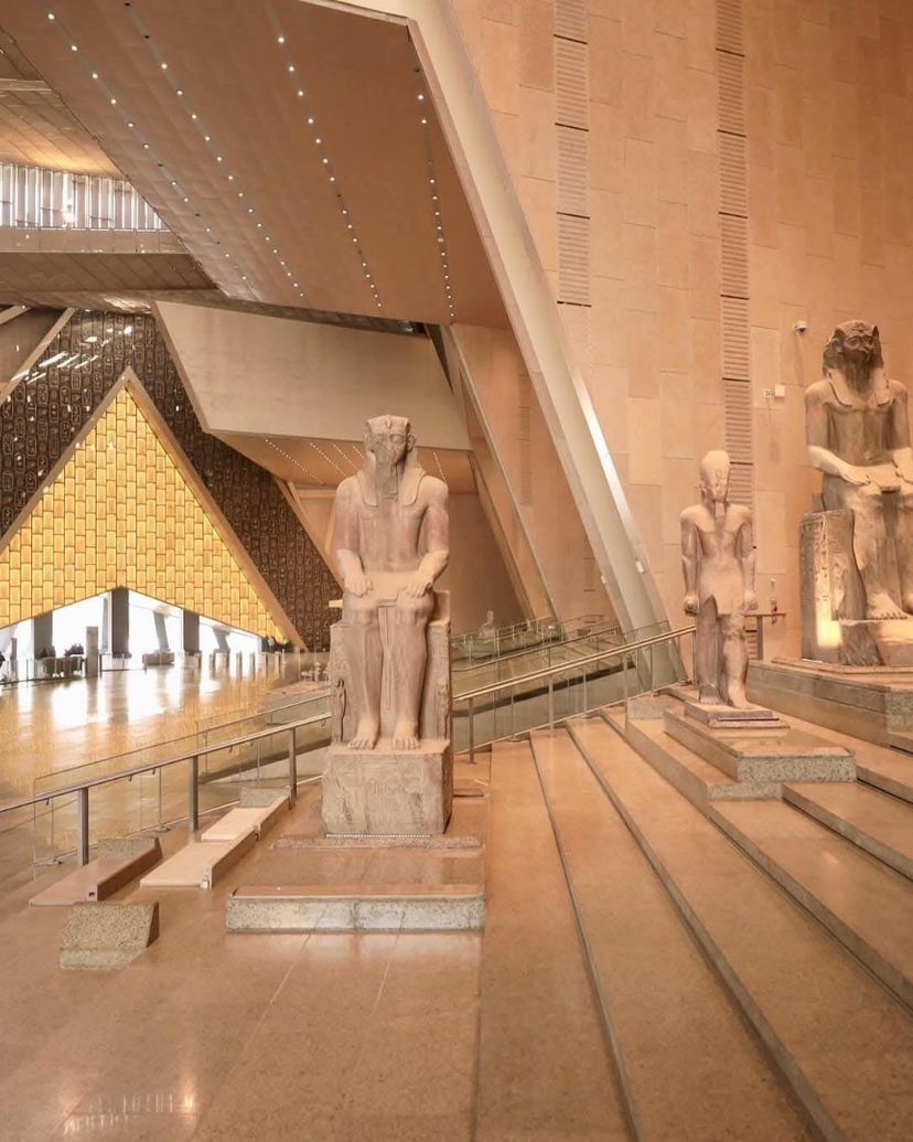 The Grand Egyptian Museum (The GEM) interior view, Giza, Egypt.