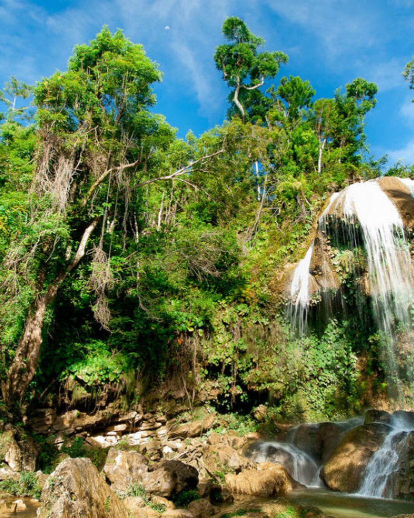 El Salto de Soroa (Soroa waterfall) panoramic view, Artemisa, Cuba.