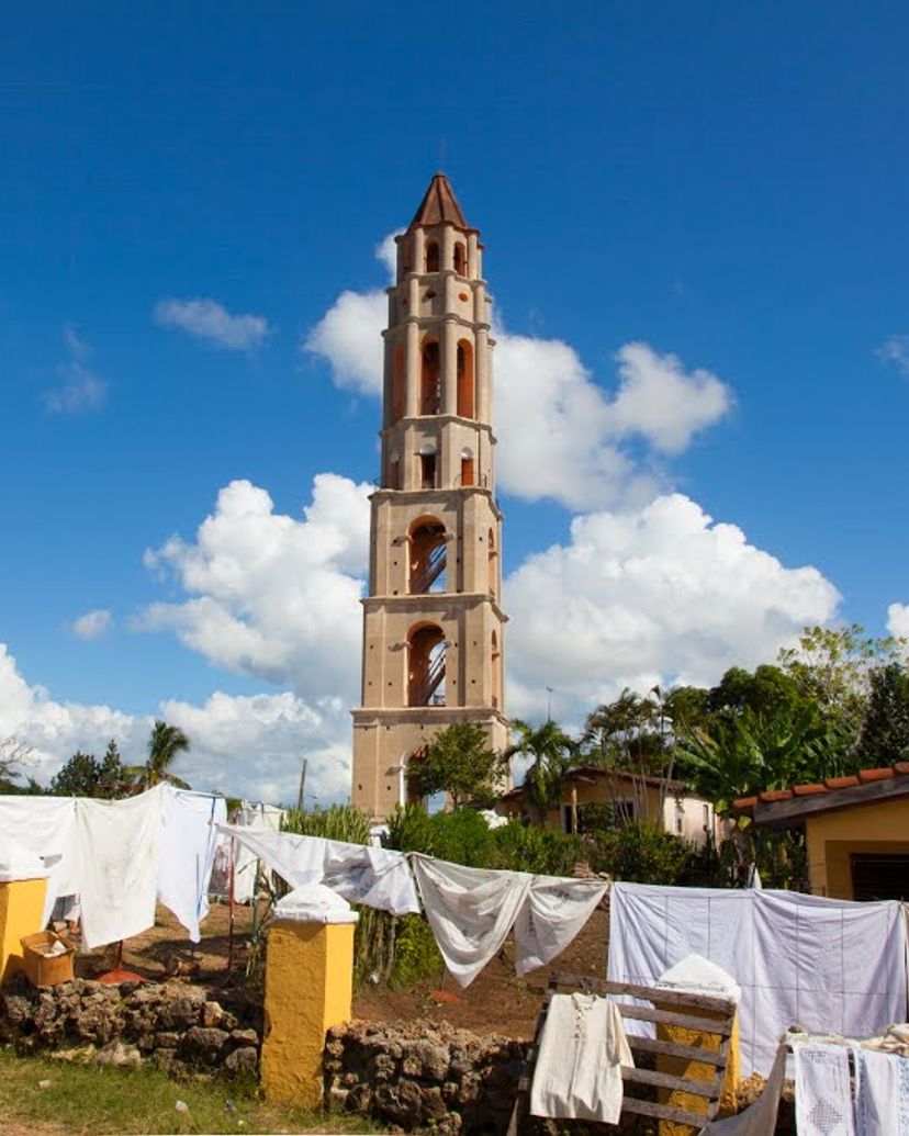 Manaca Iznaga tower panoramic view, Valley of the Sugar Mills, Trinidad, Sancti Spíritus. “To the Valley of the Mills and the Alturas de Banao Ecological Nature Reserve”
