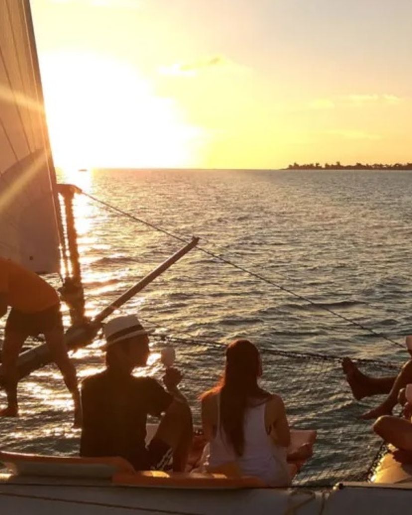 Sunset by boat in Holguin