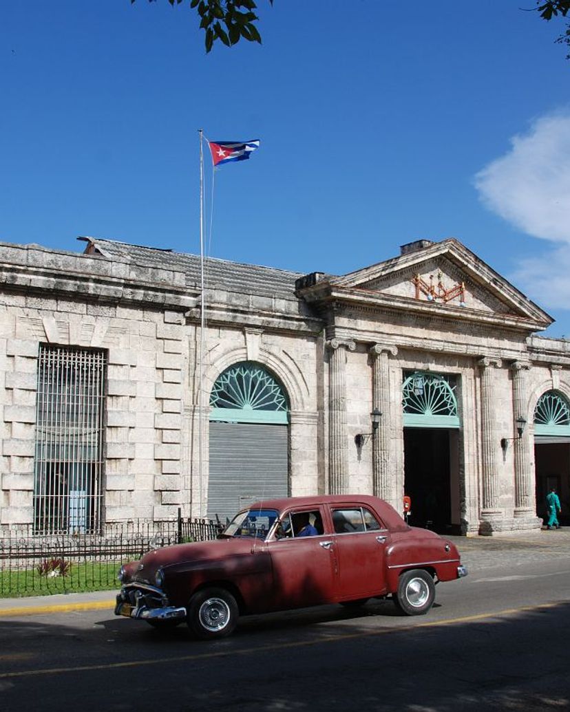 The Fire Station in La Vigia square panoramic view, Matanzas city. “Discovering Havana, Matanzas and Varadero in Classic Cars” Tour