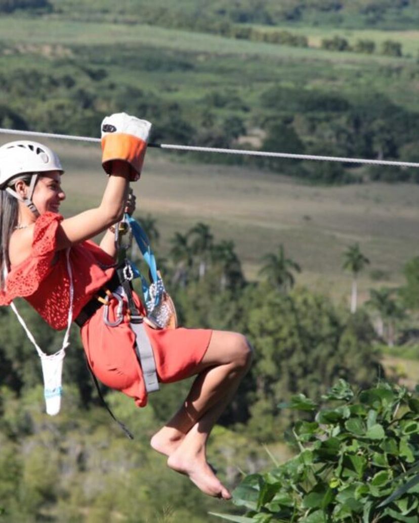“CANOPY TOUR AT THE LOOKOUT POINT OF THE VALLE DE LOS INGENIOS” Tour, Trinidad, Cuba.