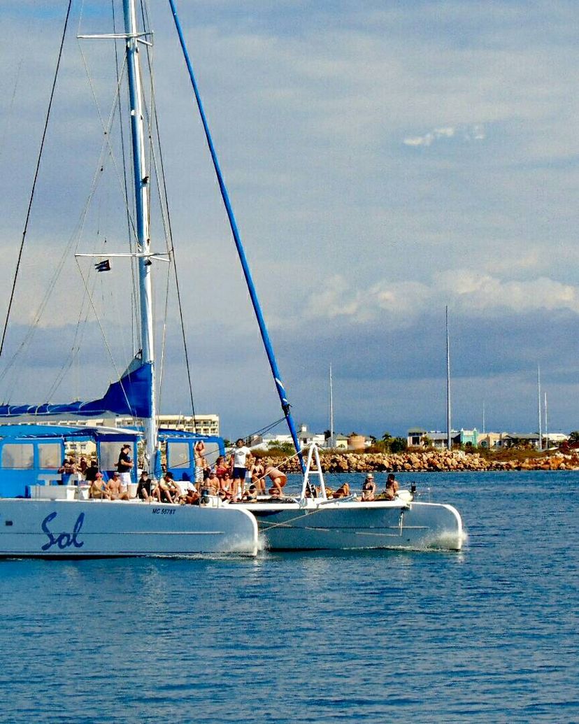 Catamaran tour to Cayo Blanco beach, Varadero, Cuba.