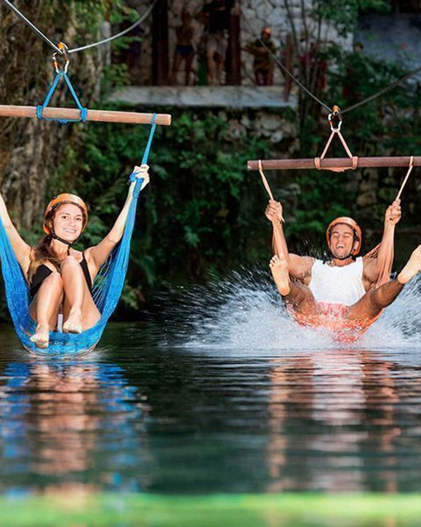 Xplor Park, an incredible place to have fun in Playa del Carmen. Yucatan Peninsula, Mexico.