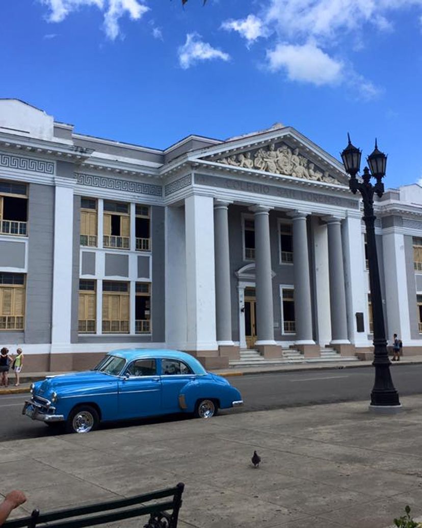 The Govermen Palace of Cienfuegos panoramic view, Cienfuegos city, Cuba.