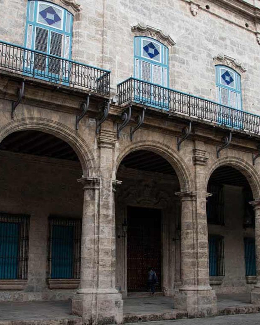 Palacio de Capitanes Generales museum panoramic view, Old Havana, Havana, Cuba.