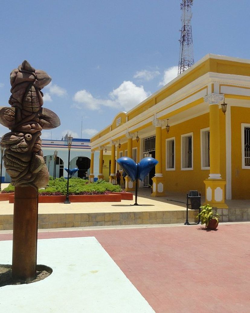 La Marqueta Square panoramic view, Holguín city, Cuba.